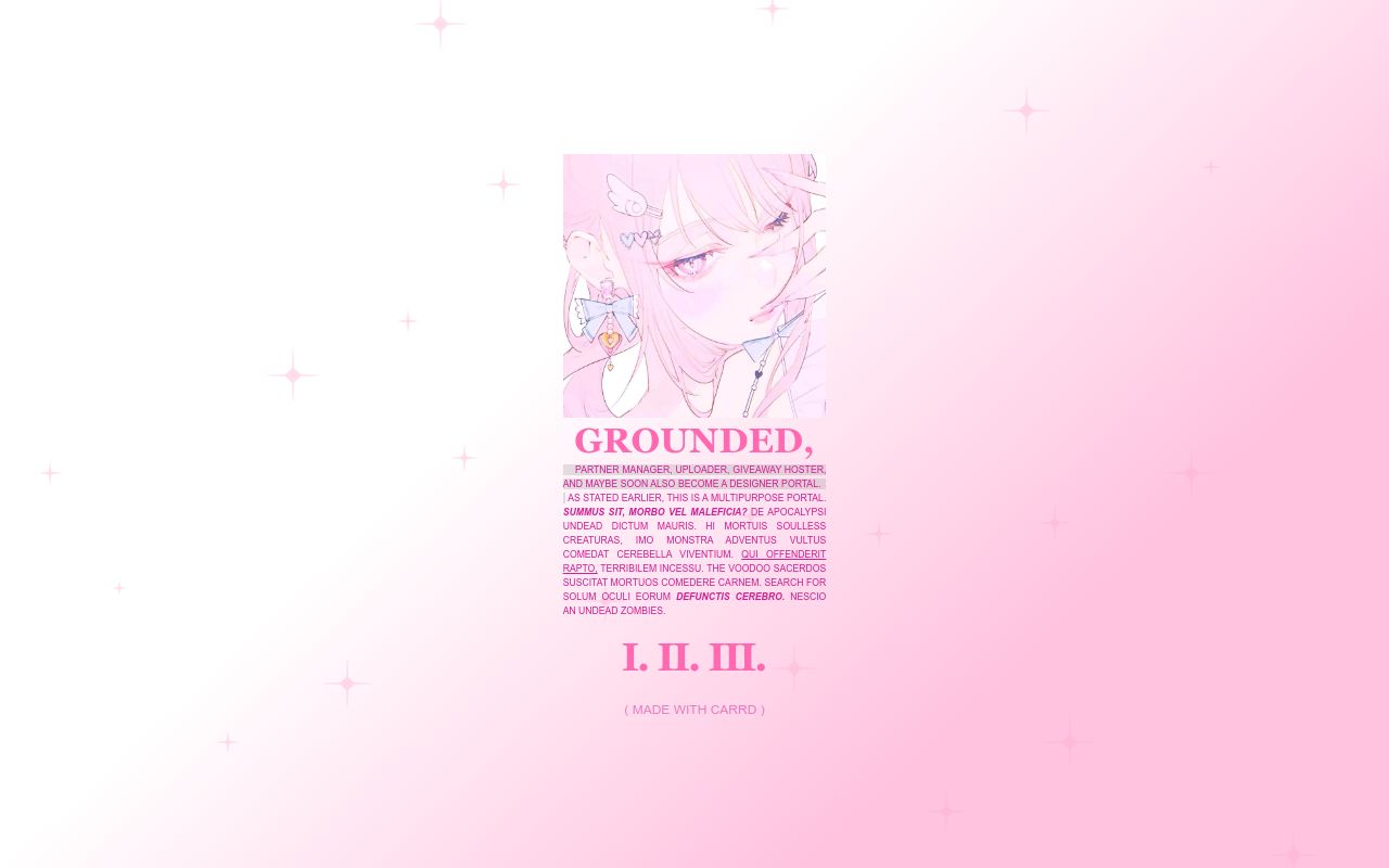 Carrd profile picture for @grounded